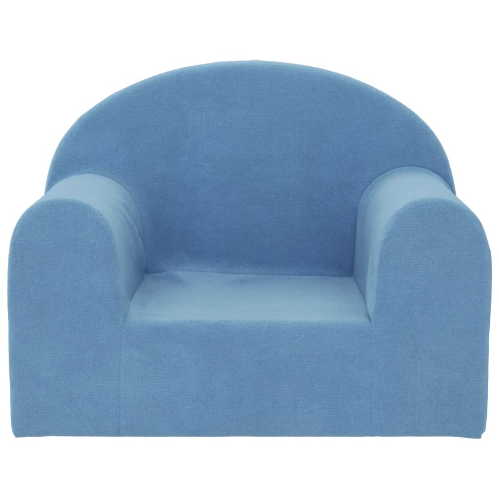 Children's sofa blue soft plush