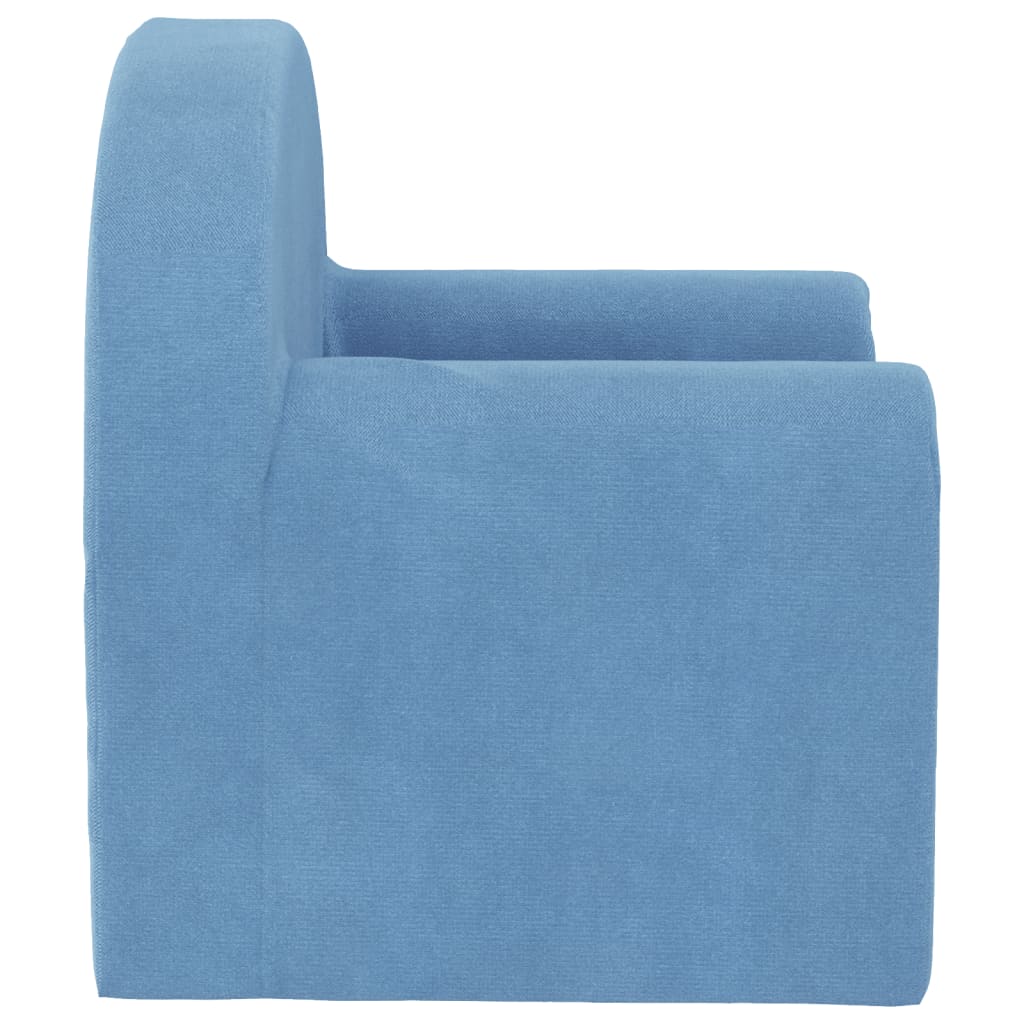 Children's sofa blue soft plush