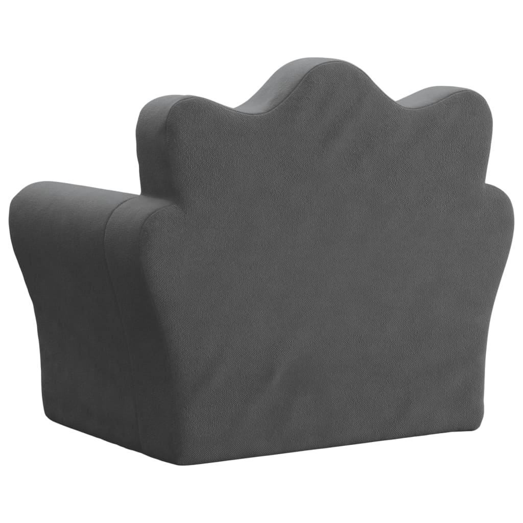 Sofa bed for children anthracite soft plush