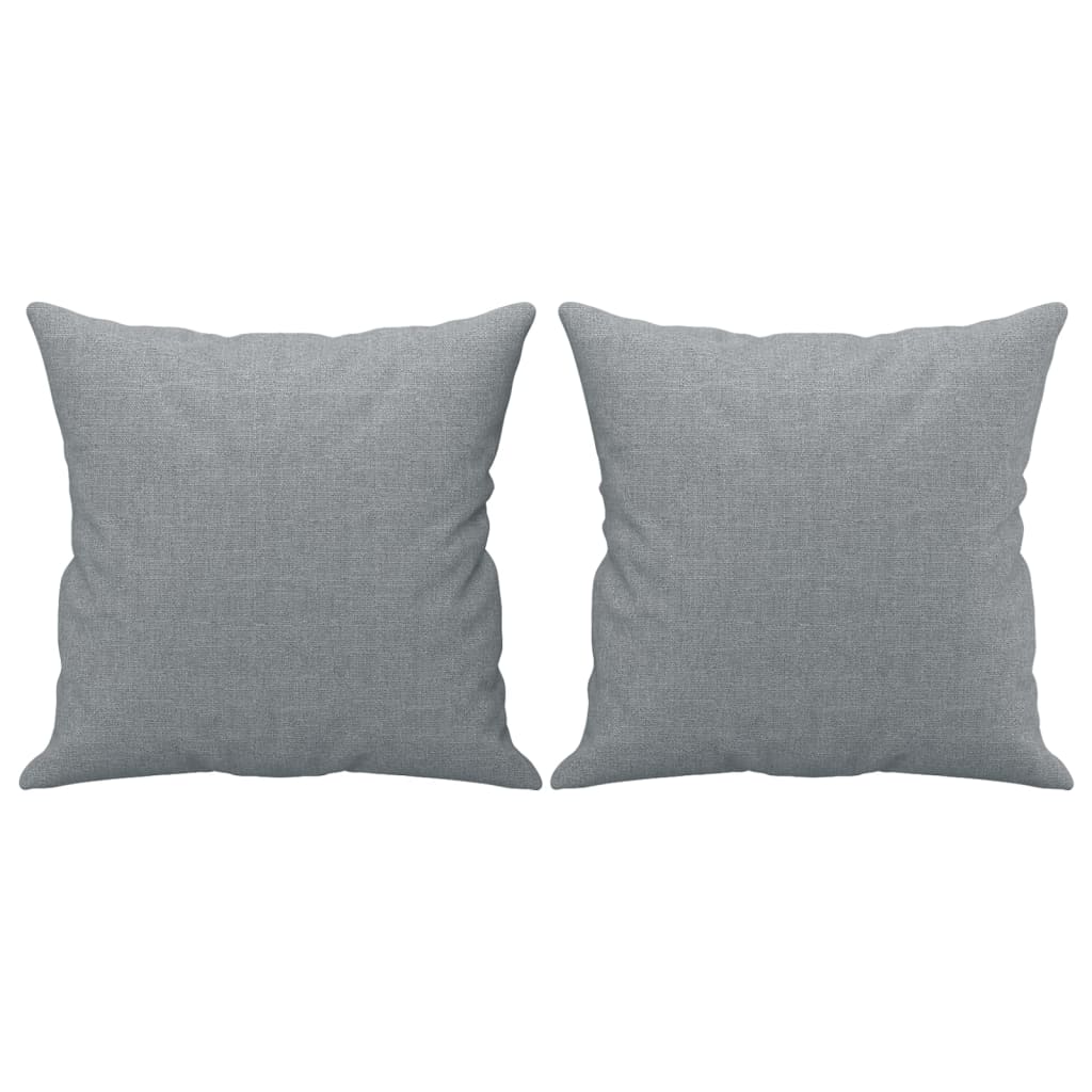 2-seater sofa with decorative cushions light gray 120 cm fabric