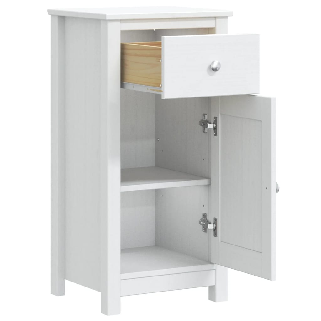 Bathroom cabinet BERG white 40x34x80 cm solid pine wood