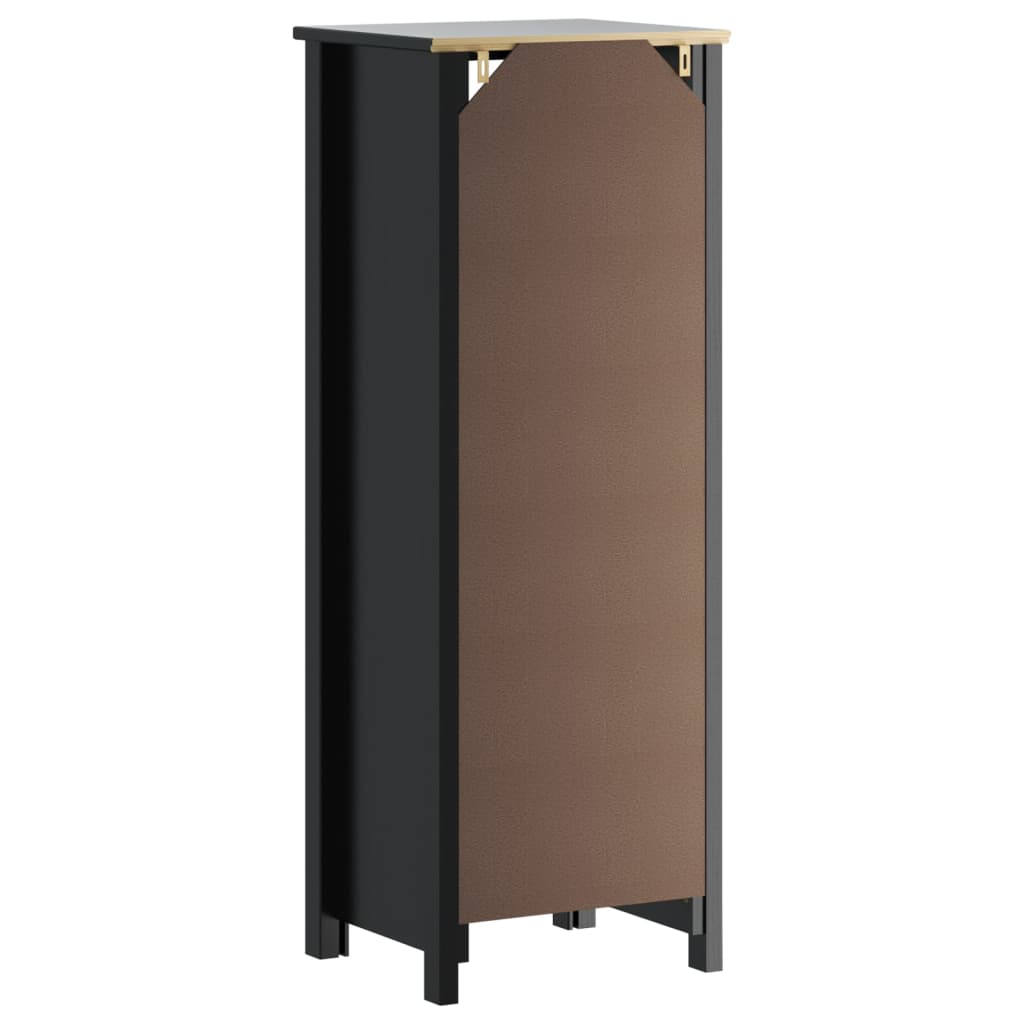Bathroom cabinet BERG black 40x34x110 cm solid pine wood