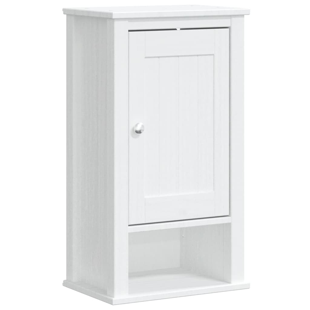 Bathroom wall cabinet BERG white 40x27x71.5 cm solid pine wood