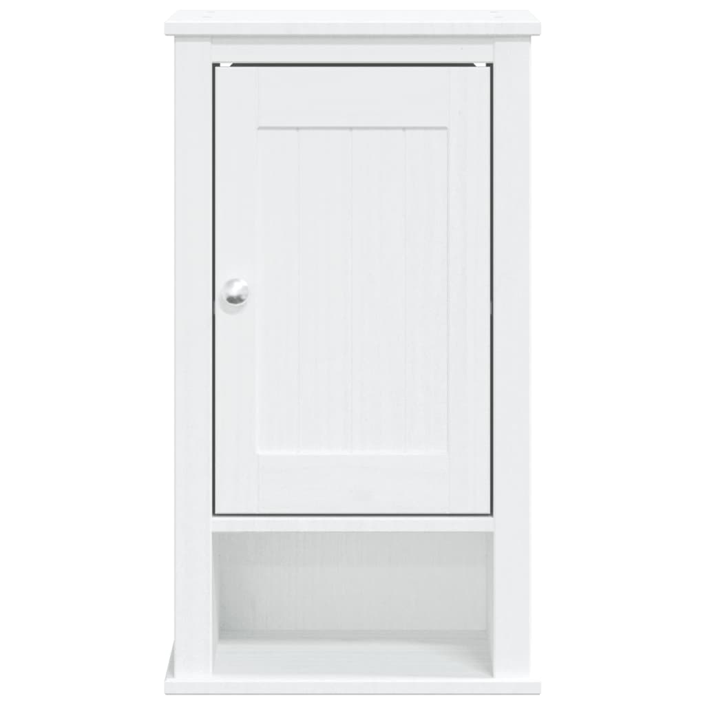 Bathroom wall cabinet BERG white 40x27x71.5 cm solid pine wood