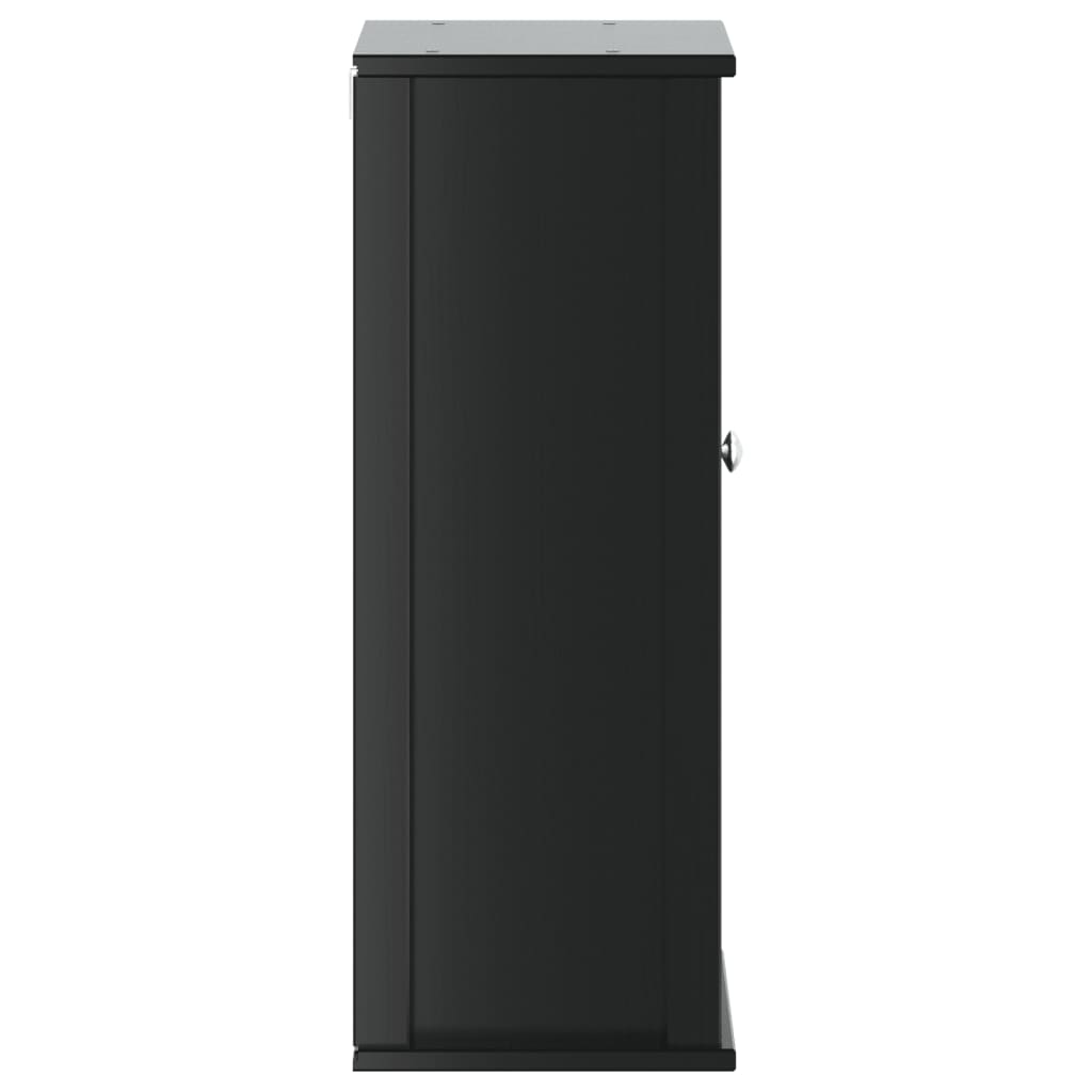 Bathroom wall cabinet BERG black 40x27x71.5 cm solid pine wood