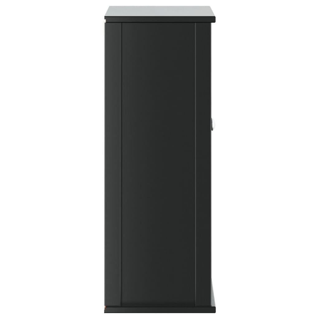 Bathroom wall cabinet BERG black 69.5x27x71.5 cm solid wood