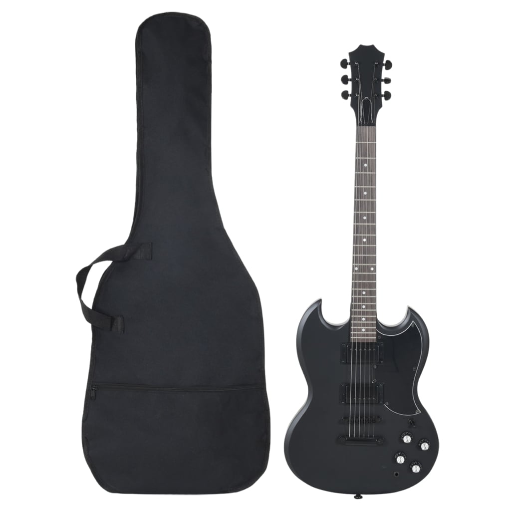 Electric Guitar for Beginners with Bag Black 4/4 39"