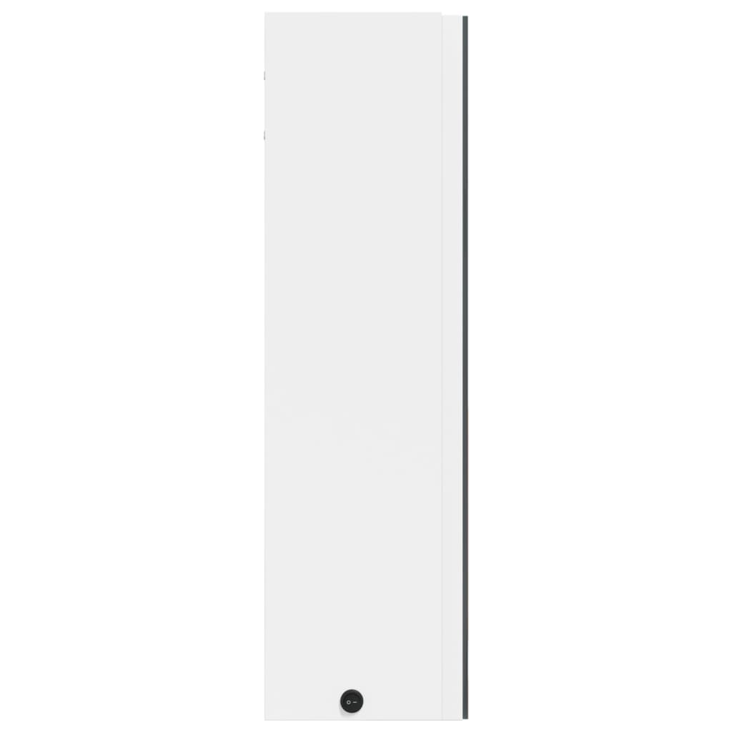 Mirror cabinet with LED lighting white 60x13x52 cm