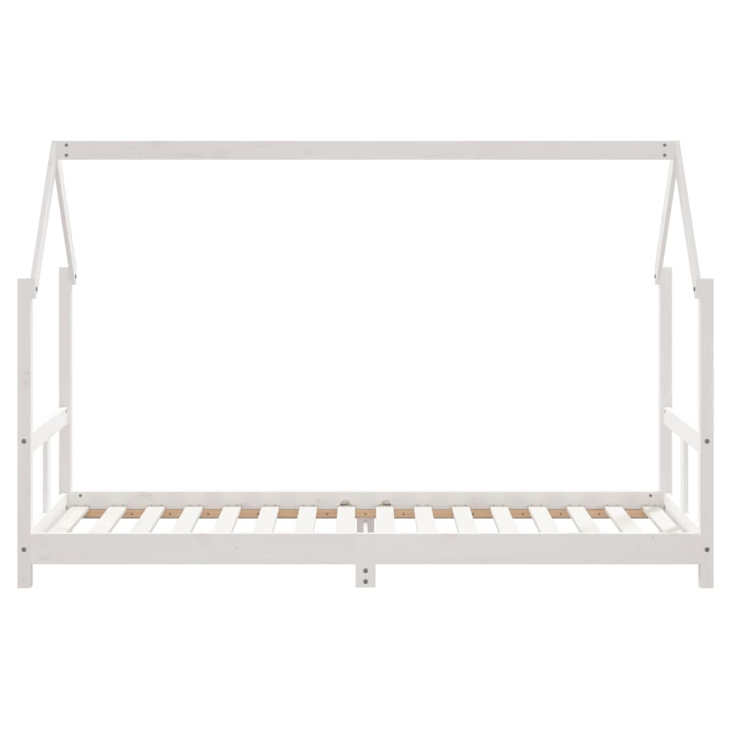 Children's bed white 80x200 cm solid pine wood