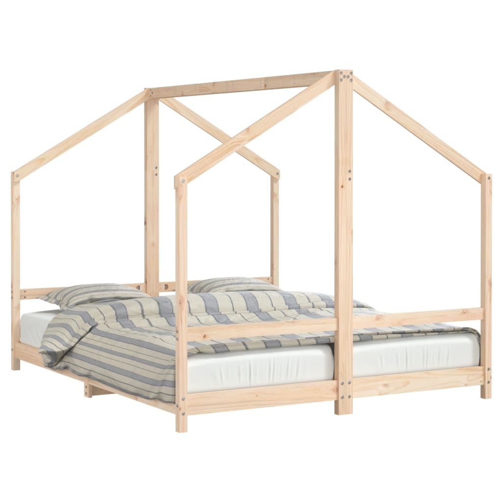 Children's bed 2x(80x200) cm solid pine wood