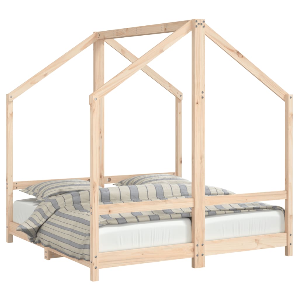 Children's bed 2x(70x140) cm solid pine wood