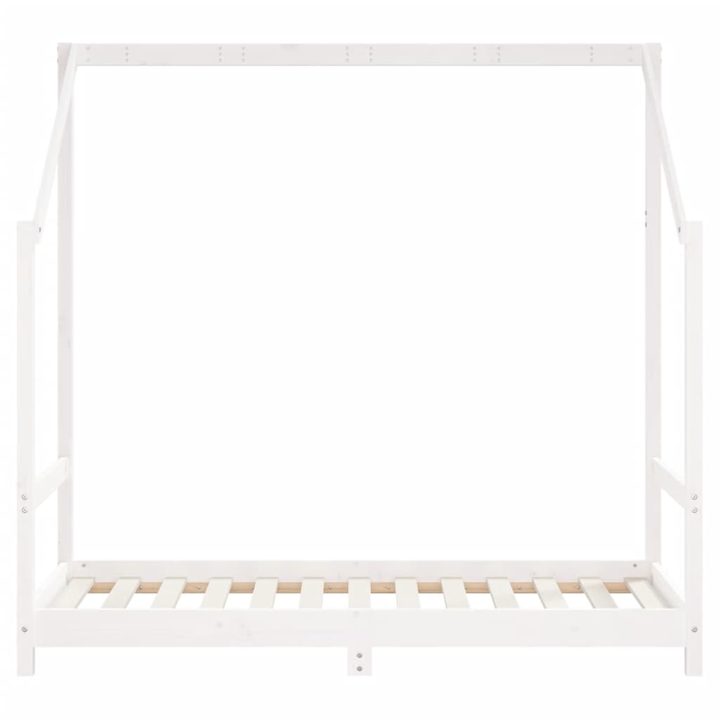 Children's bed white 2x(80x160) cm solid pine wood