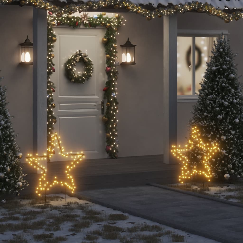 Weihnachtsstern mit Erdspießen und 115 LEDs 85 cm