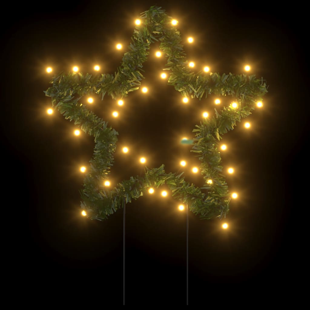 Weihnachtssterne mit Erdspießen 3 Stk. 50 LEDs 29 cm