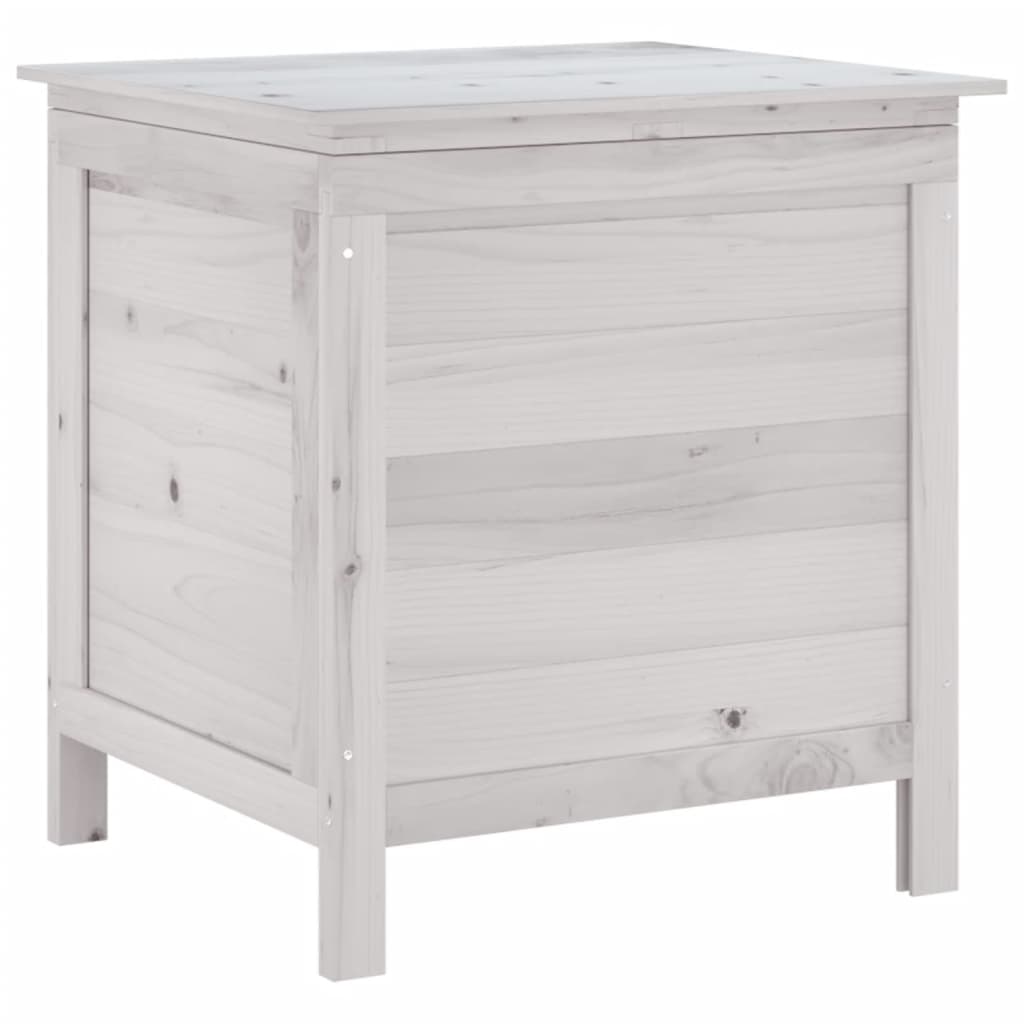 Garden chest white 50x49x56.5 cm solid fir wood