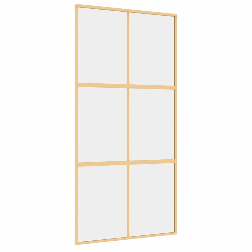 Sliding door Golden 102.5x205 cm ESG clear glass and aluminum
