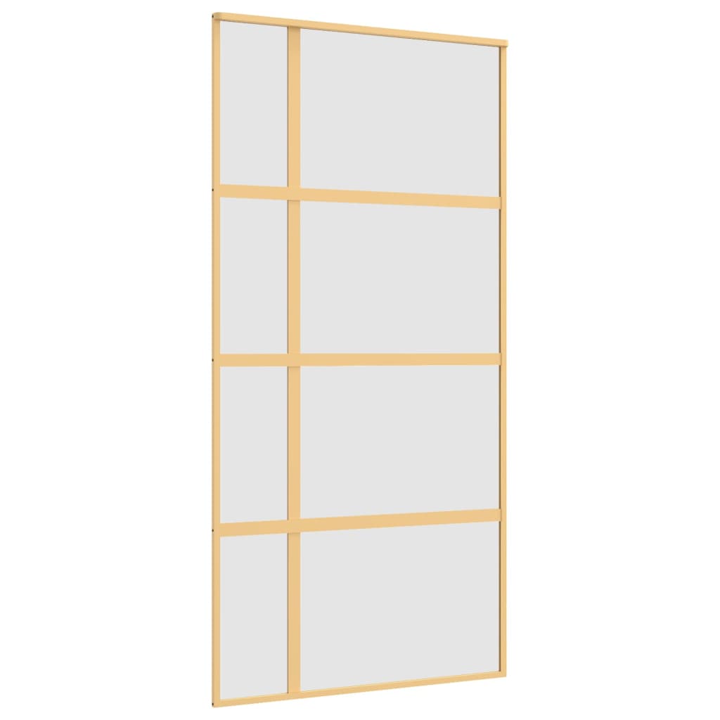 Golden sliding door 102.5x205 cm matt ESG glass and aluminum