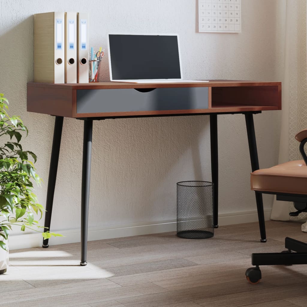 Computertisch mit Schublade Braun 110x50x75 cm Holzwerkstoff