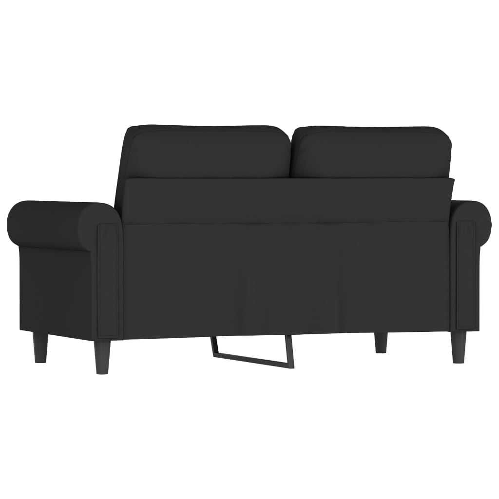 2-Sitzer-Sofa Schwarz 120 cm Samt