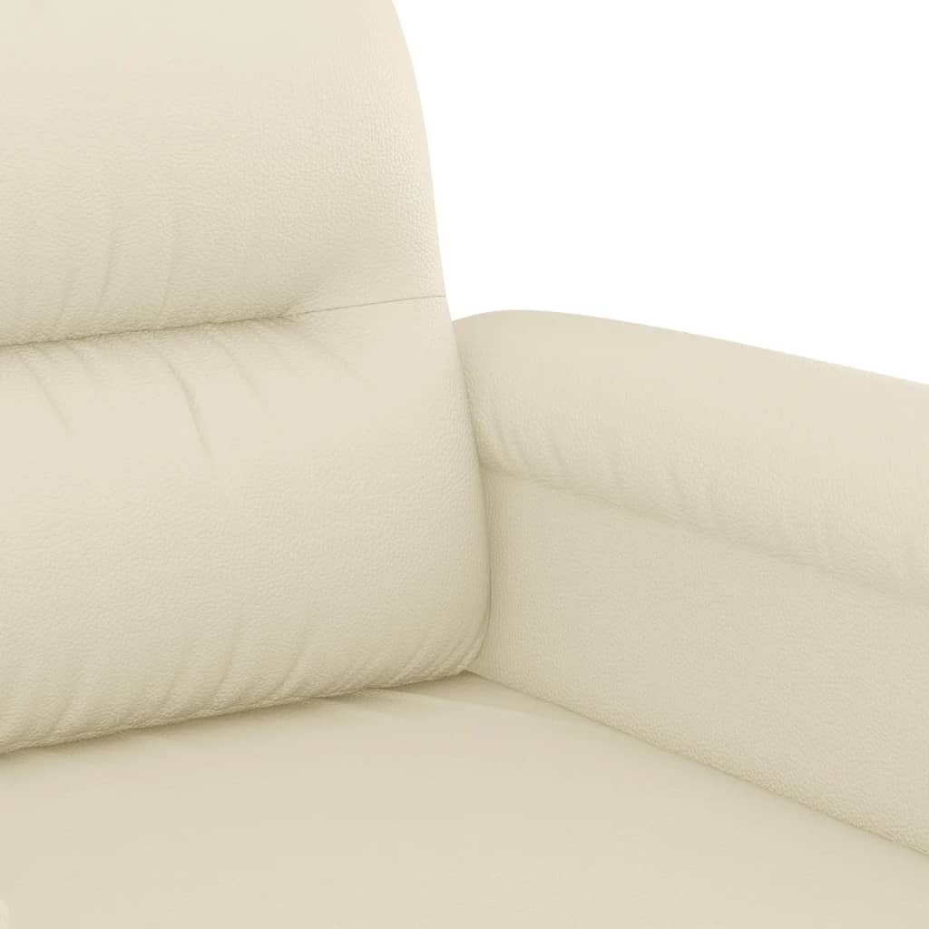 Armchair cream 60 cm faux leather