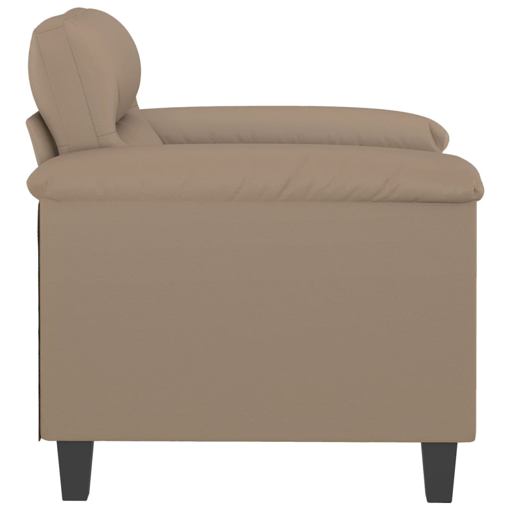 Armchair cappuccino brown 60 cm faux leather