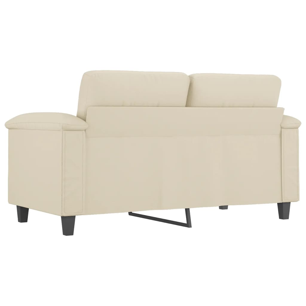 2-seater sofa cream 120 cm faux leather