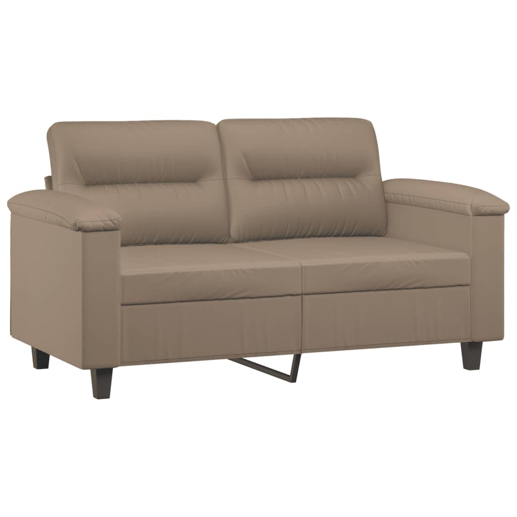 2-seater sofa cappuccino brown 120 cm faux leather