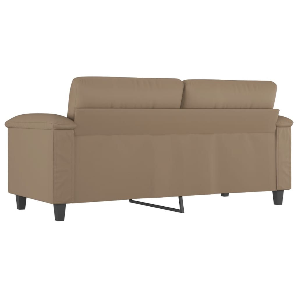 2-seater sofa cappuccino brown 140 cm faux leather