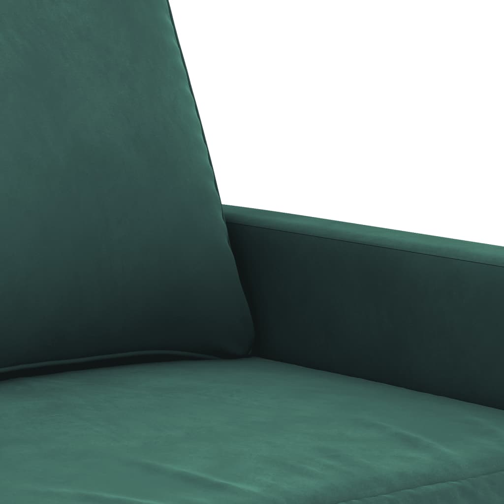 2-seater sofa dark green 120 cm velvet