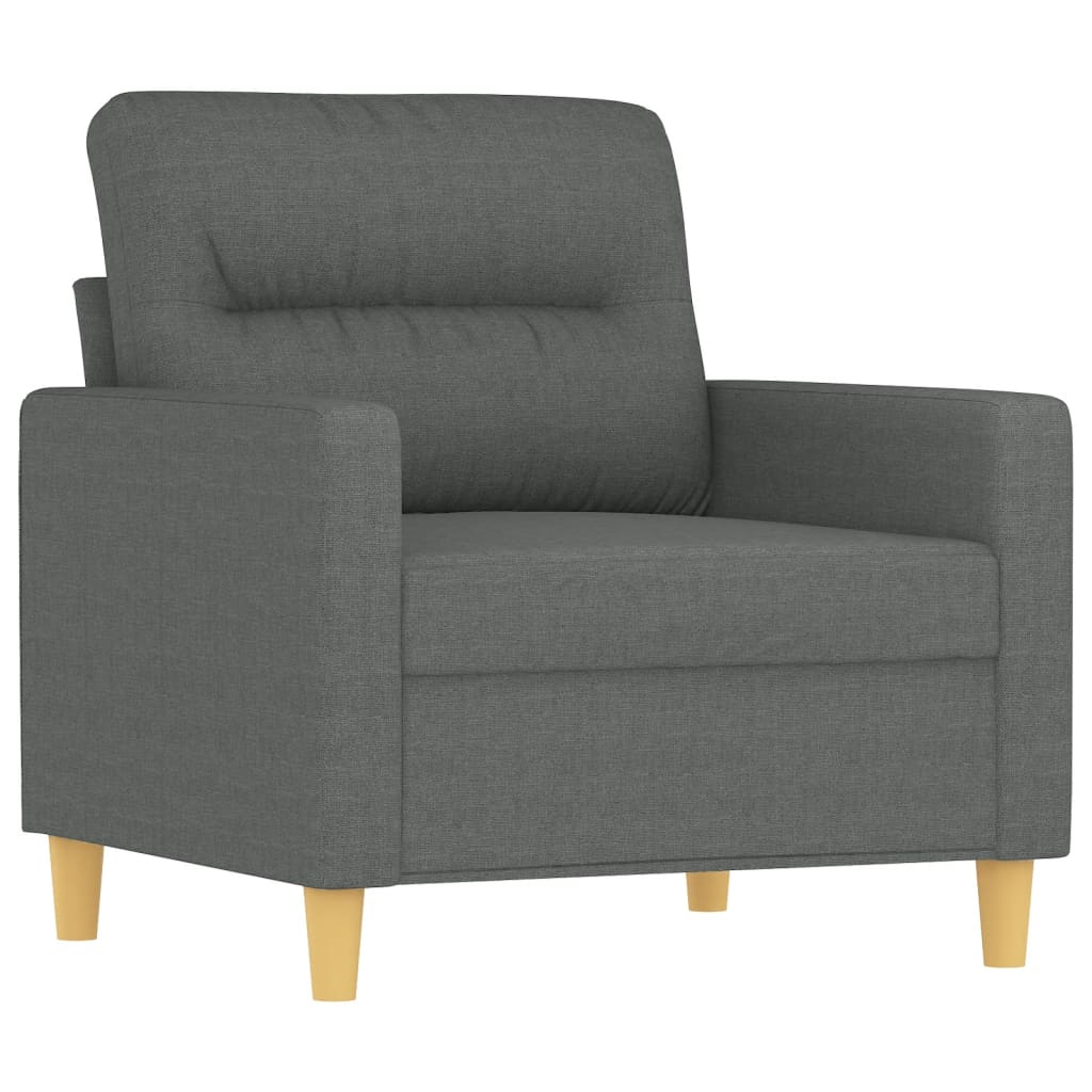 Sofa armchair dark gray 60 cm fabric