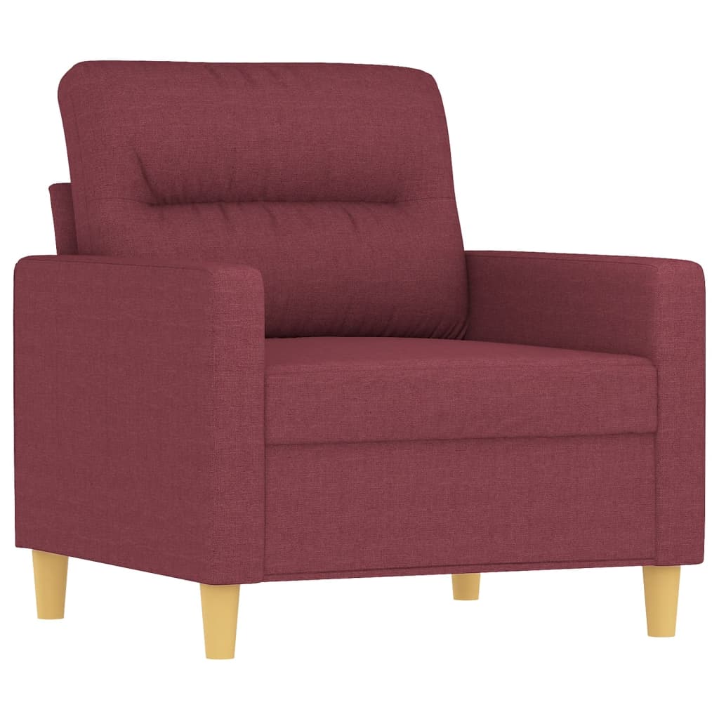 Sofa armchair wine red 60 cm fabric