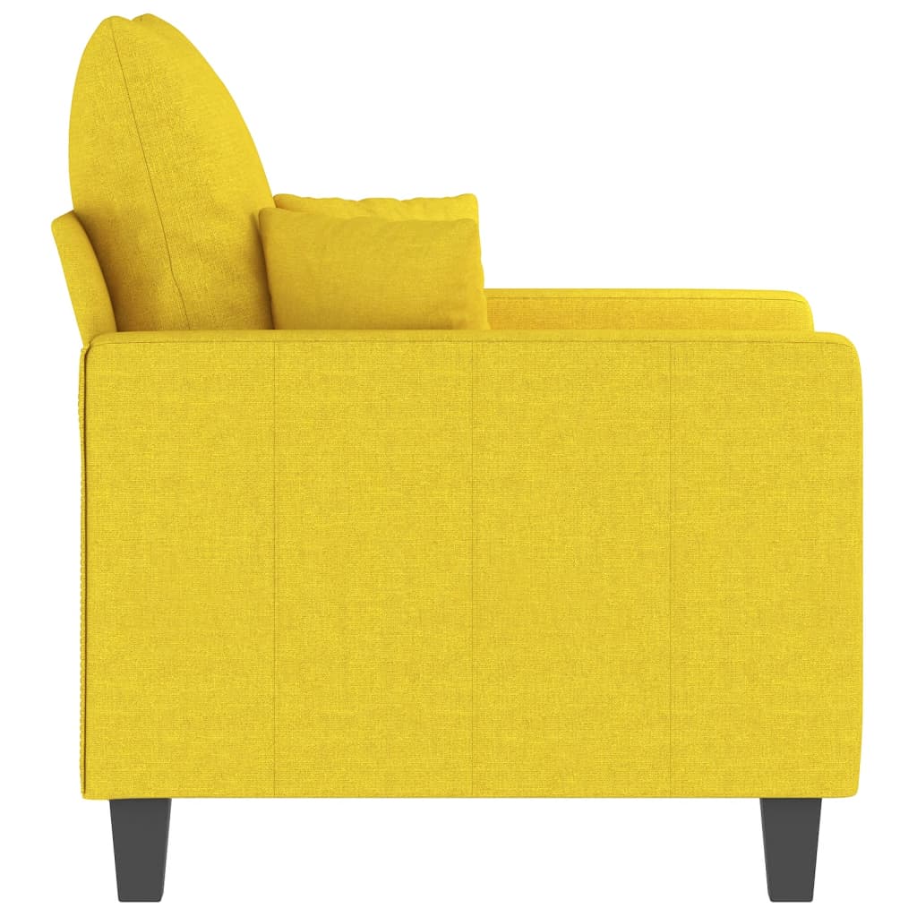 Armchair light yellow 60 cm fabric
