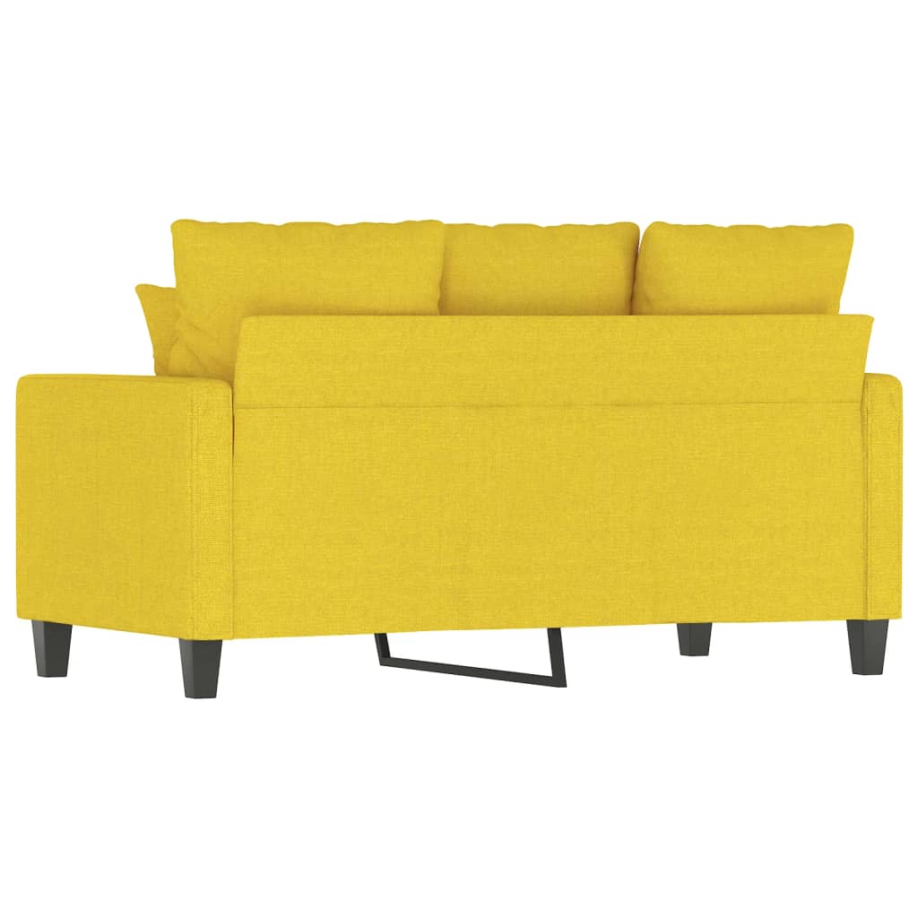 2 seater sofa light yellow 120 cm fabric