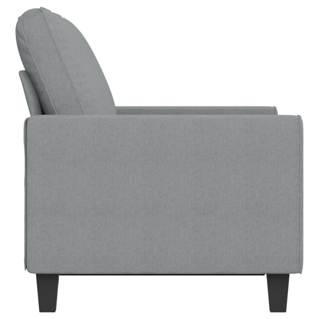 2 seater sofa light gray 120 cm fabric