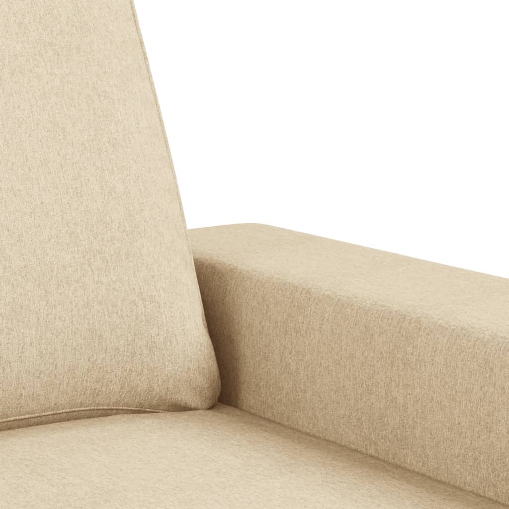 2 seater sofa cream 120 cm fabric
