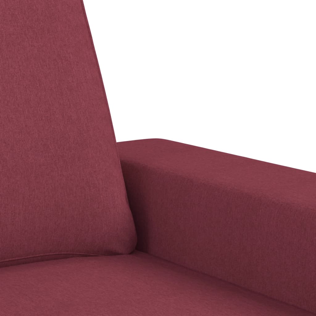 2 seater sofa wine red 120 cm fabric