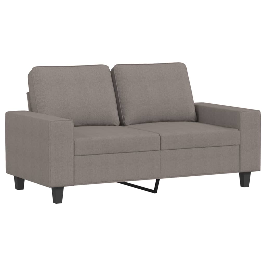 2 seater sofa taupe 120 cm fabric