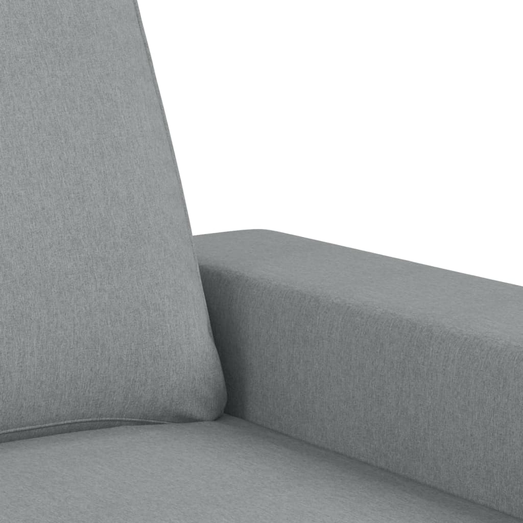 2-seater sofa light gray 140 cm fabric