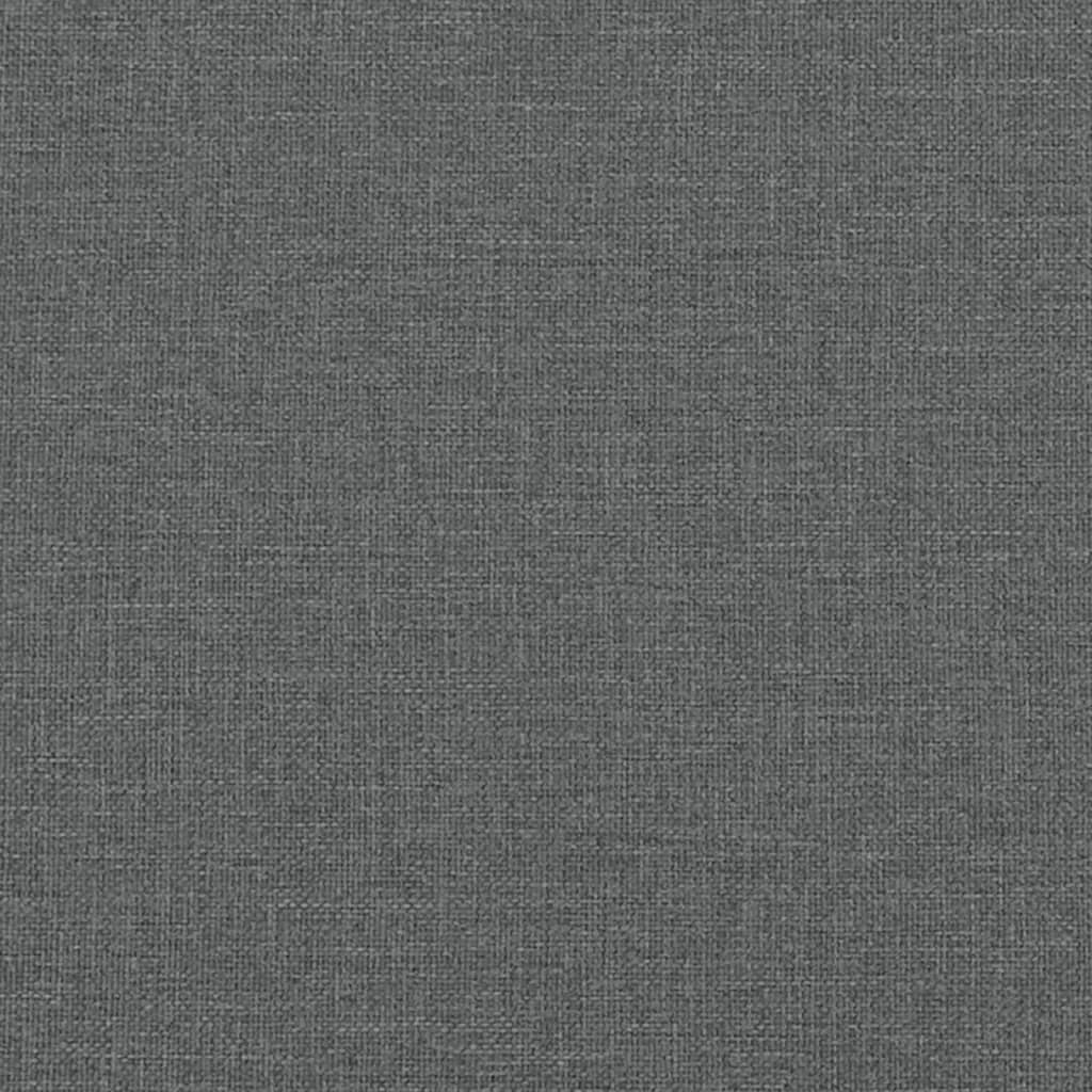 2 seater sofa dark gray 140 cm fabric