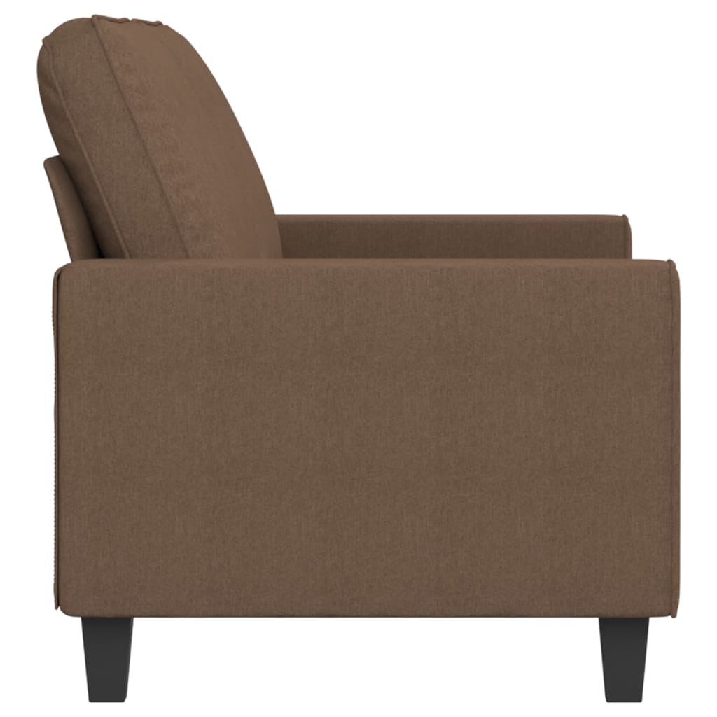 2 seater sofa brown 140 cm fabric