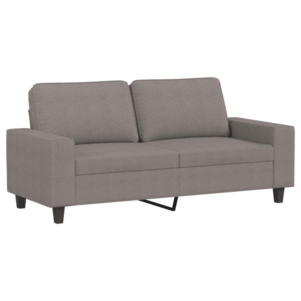 2 seater sofa taupe 140 cm fabric