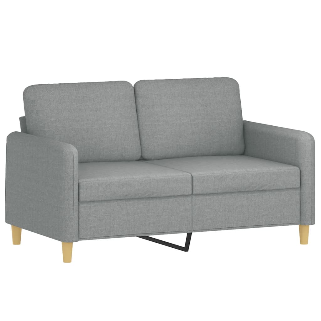 2 seater sofa light gray 120 cm fabric