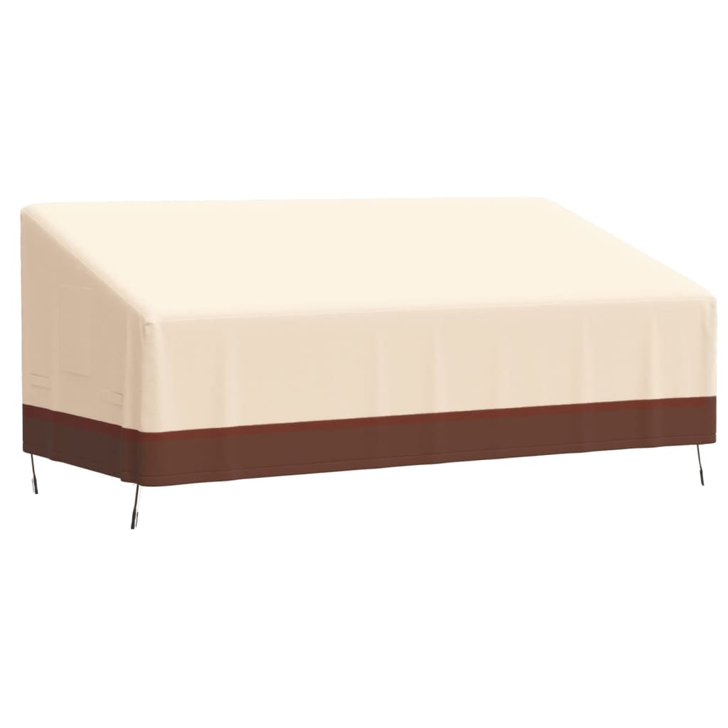 Cover for 3-seater bench beige 198x97x48/74 cm 600D Oxford
