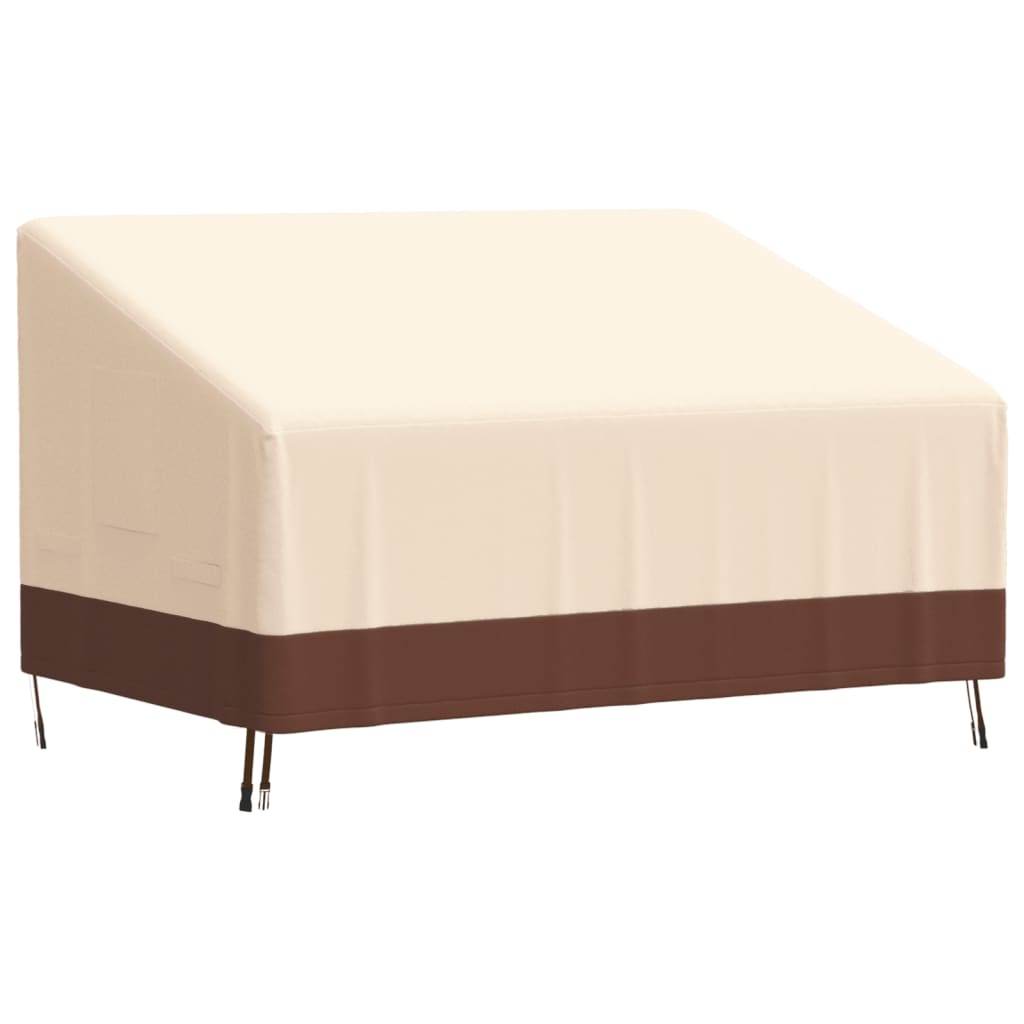 Cover for 2-seater bench beige 137x97x48/74 cm 600D Oxford