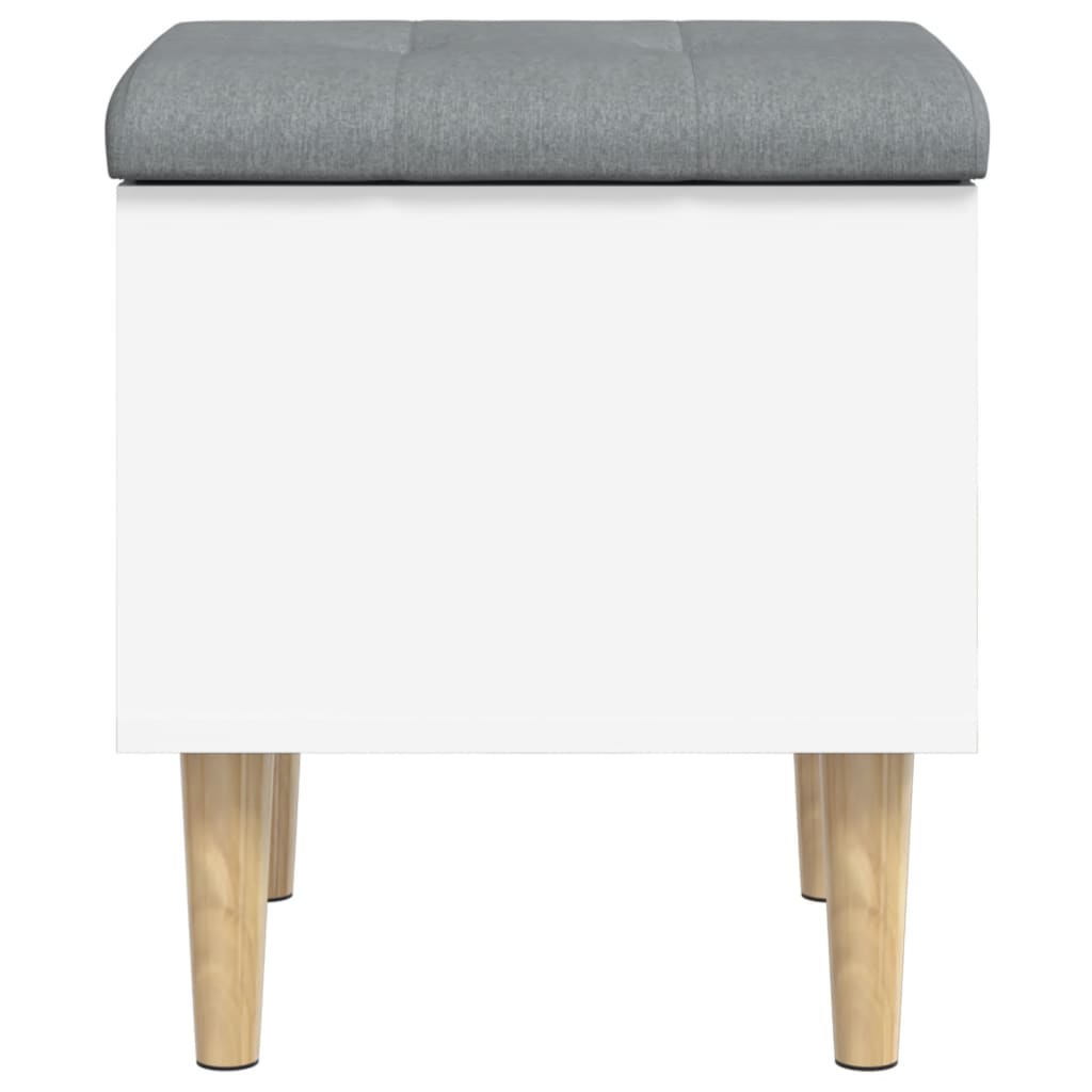 Sitzbank mit Stauraum Weiß 42x42x46 cm Holzwerkstoff