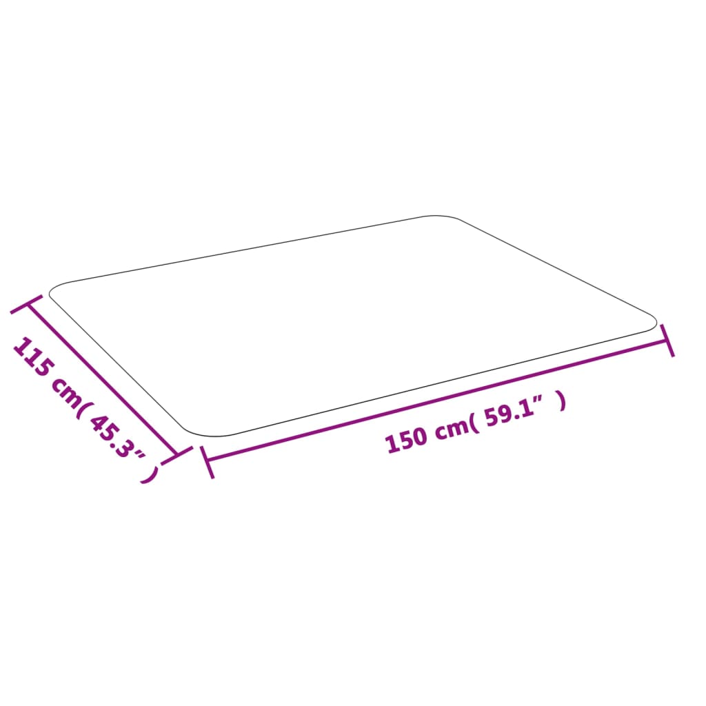 Bodenschutzmatte für Laminat oder Teppich 150x115 cm PVC