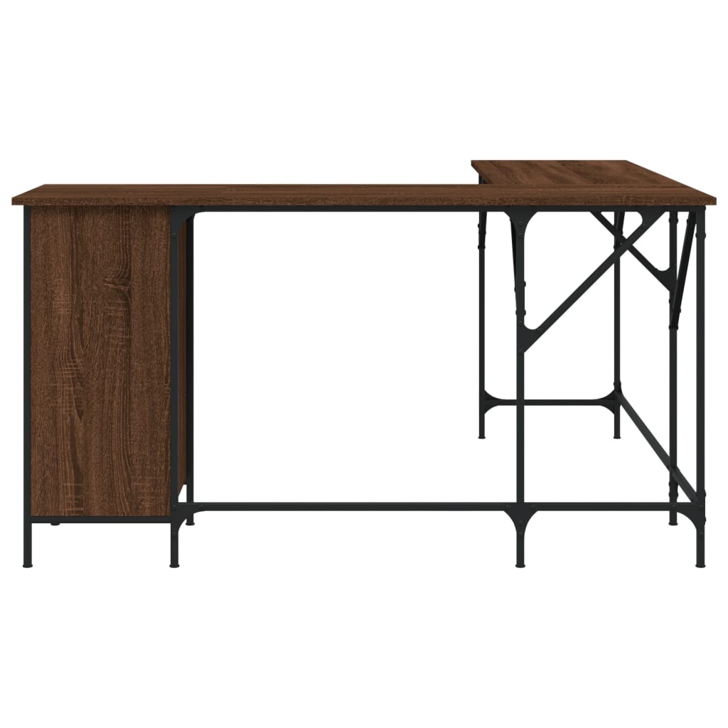 Schreibtisch Braun Eichen-Optik 141x141x75 cm Holzwerkstoff