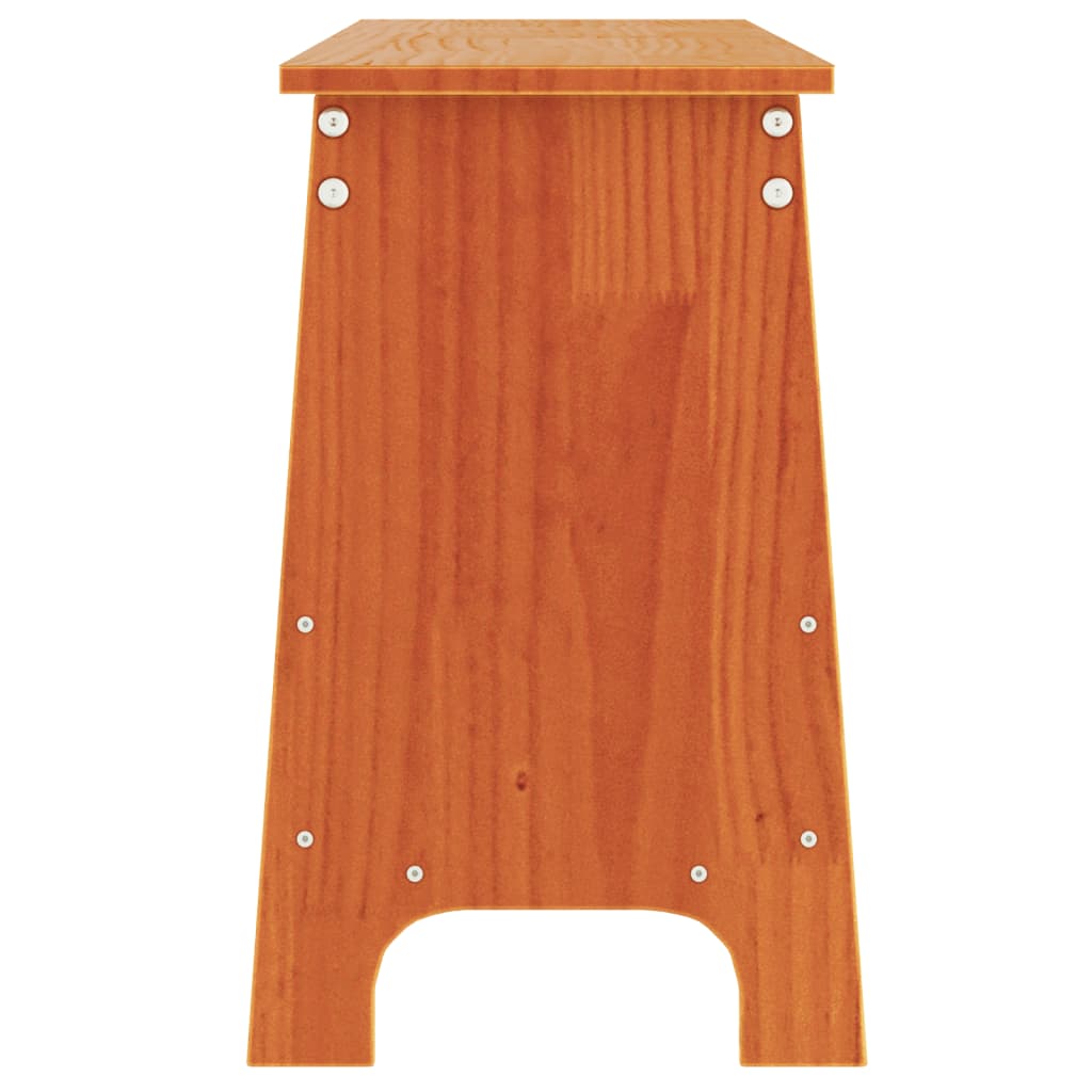 Hall bench wax brown 160x28x45 cm solid pine wood