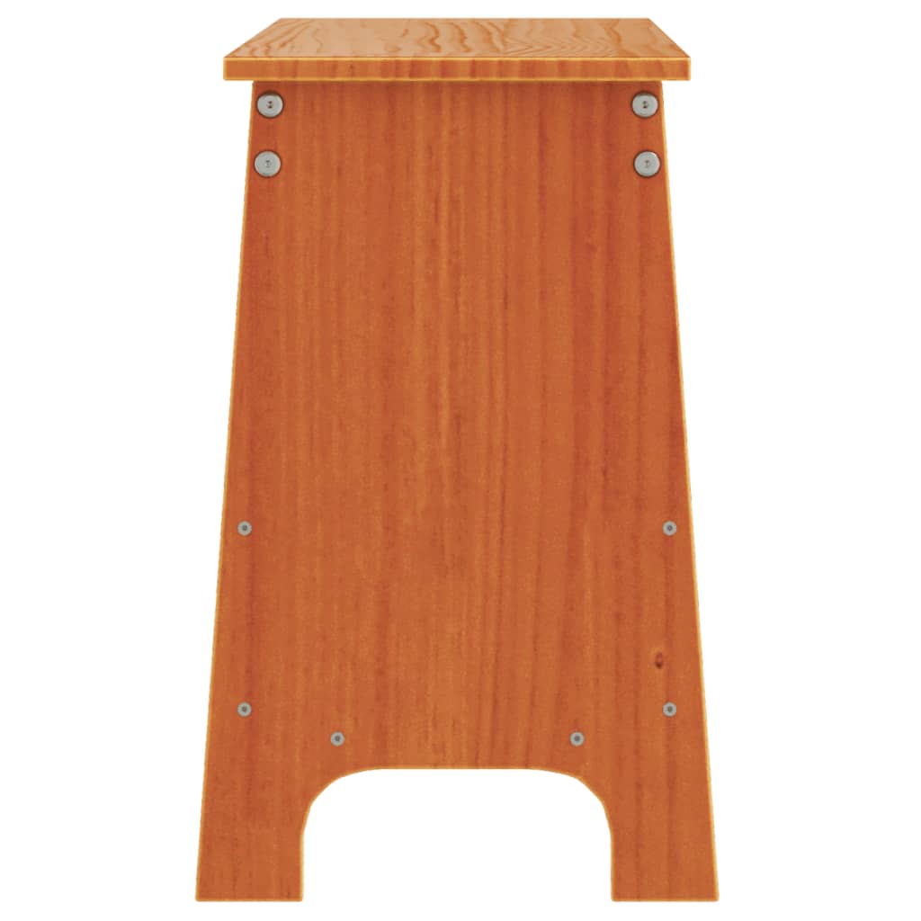 Hall bench wax brown 100x28x45 cm solid pine wood
