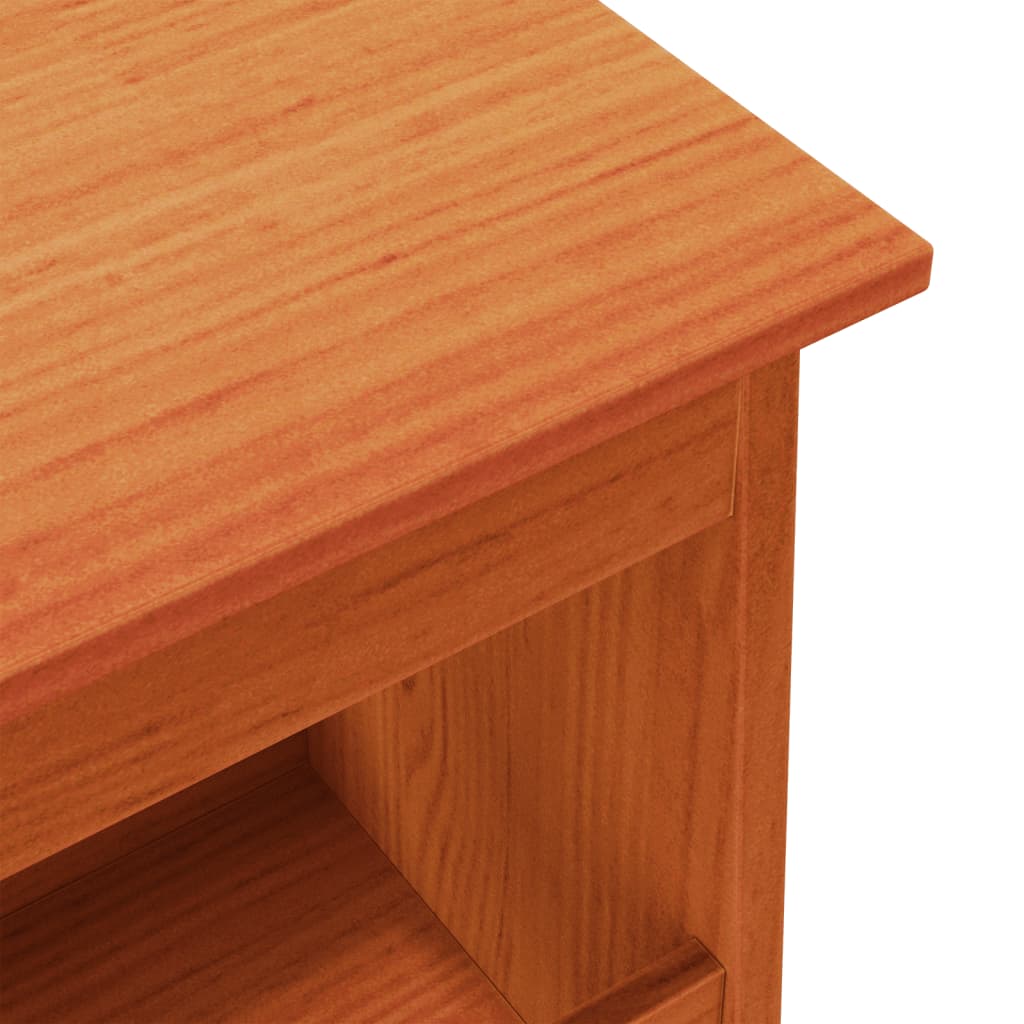 Hall bench wax brown 60x28x45 cm solid pine wood